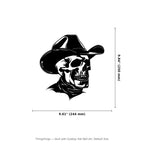 Skull with Cowboy Hat Wall Art — Western Silhouette | 2 Sizes