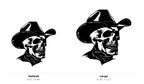 Skull with Cowboy Hat Wall Art — Western Silhouette | 2 Sizes