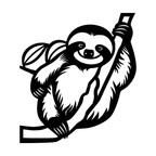 Sloth Wall Art — Hanging Branch Silhouette | 2 Sizes