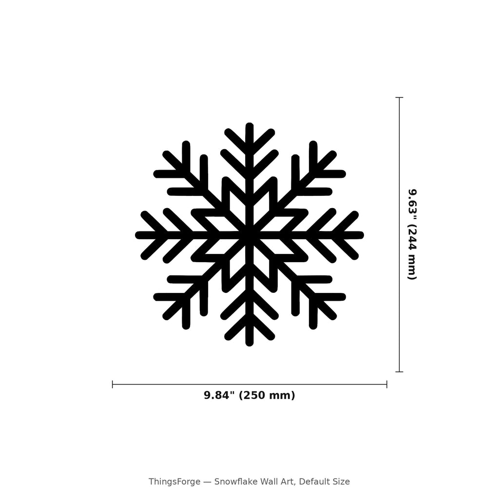 Snowflake Wall Art — Intricate Winter Silhouette | 2 Sizes