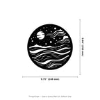 Space Scene Wall Art — Planets and Stars Silhouette | 2 Sizes