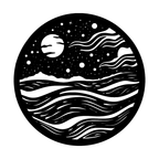 Space Scene Wall Art — Planets and Stars Silhouette | 2 Sizes