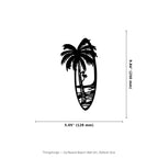 Surfboard Beach Wall Art — Palm Tree Beach Scene | 2 Sizes