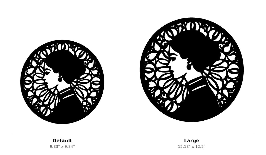 Spanish Woman Wall Art — Circle Frame Profile Portrait | 2 Sizes